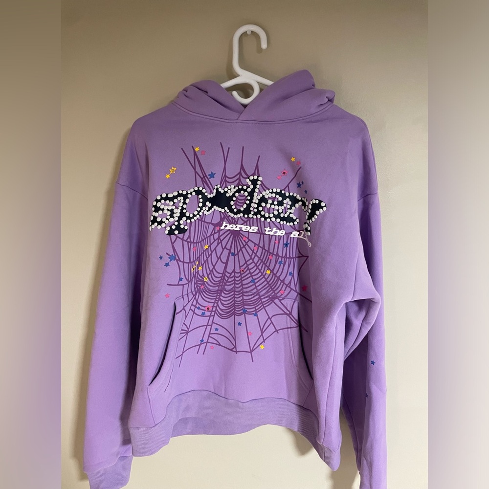Sp5der Açaí Purple Hoodie US Men’s Medium